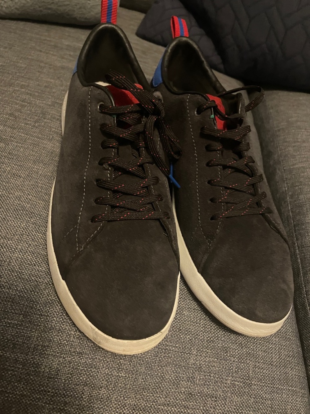 Men's Cole Haan  Suede Low-Top Sneakers in Black